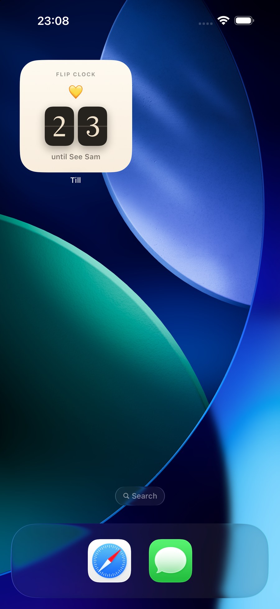 Widget on the home screen
